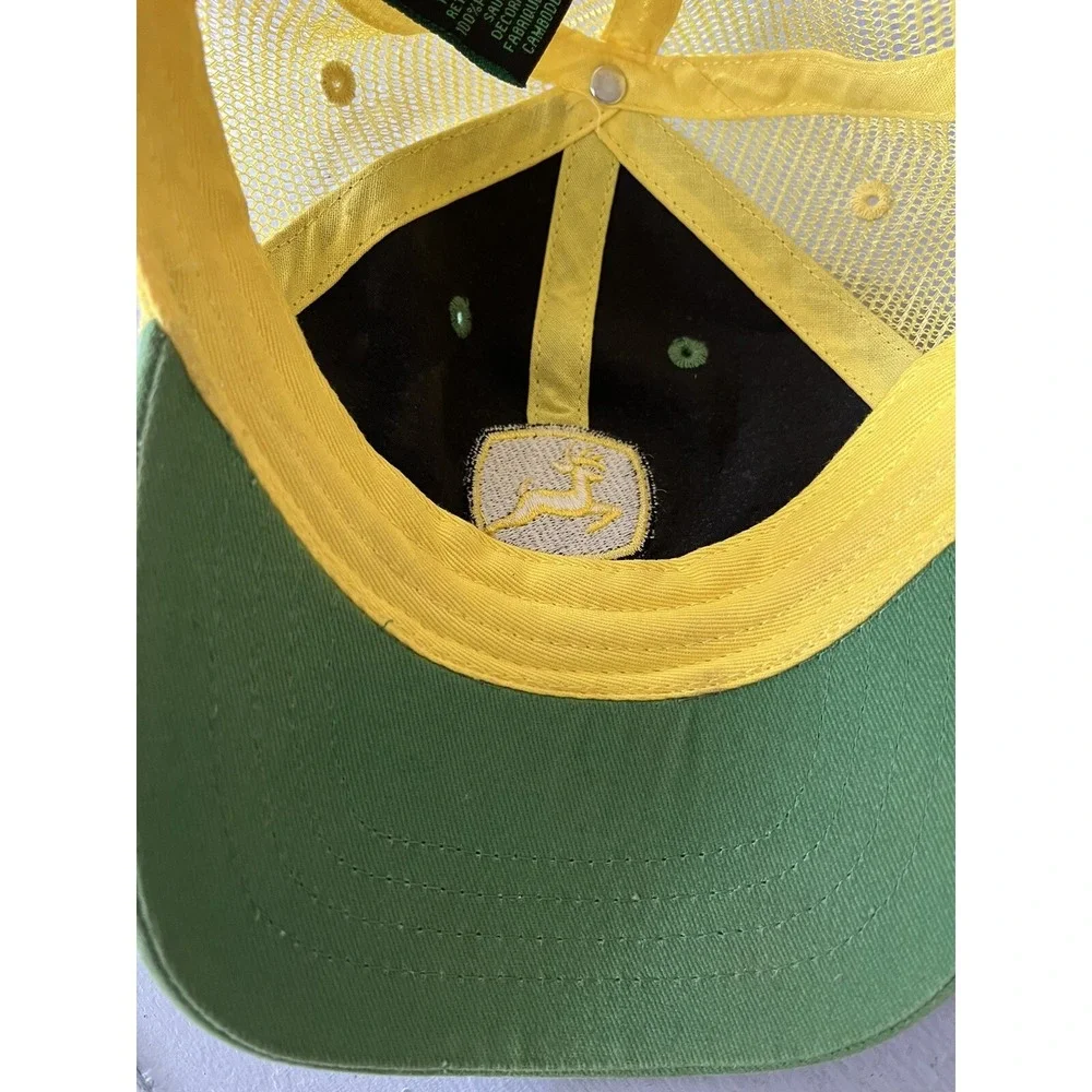Vintage John Deere Hat Snapback Green Yellow‎  Kids Trucker Snap Back Tractor